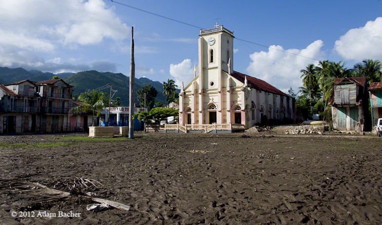Saint Pierre Church after flooding from Hurricane Sandy, Baraderes, Haiti.