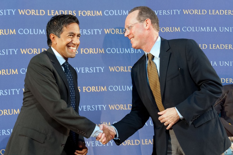 World Leaders Forum -  Delivering Hope:  Preventing and Treating Noncommunicable Diseases in Developing Countries; Lance Armstrong, Dr. Wafaa El-Sadr, Dr. Paul Farmer, Dr. Sanjay Gupta, and Dr. Lawrence Shulman; Columbia University, NY, 09-19-2011; Adam Bacher Photography