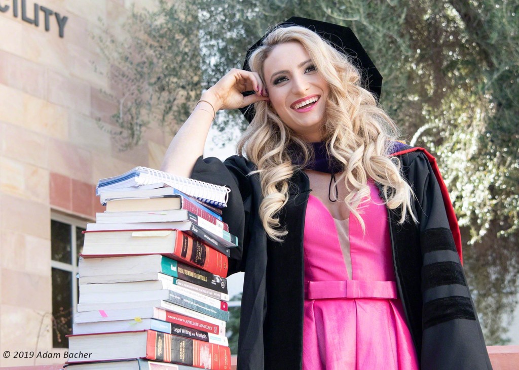 unlv law school graduate with books