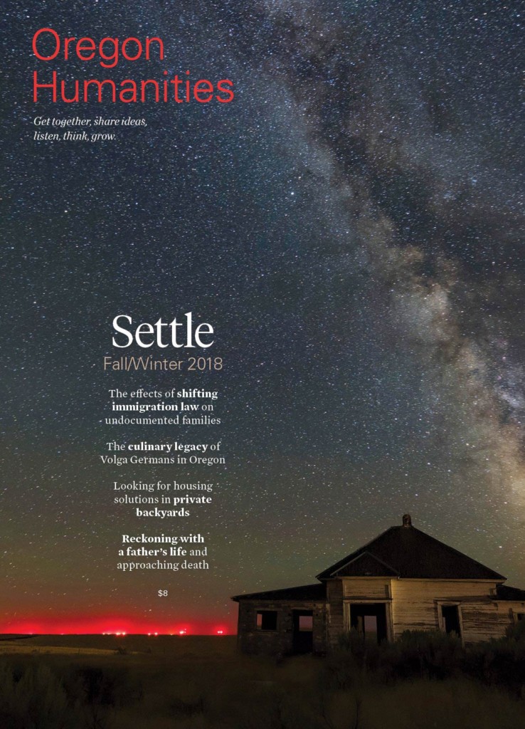 oregon humanities cover - haunted sky with milky way